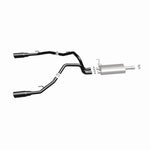 MagnaFlow Exhaust System Kit, Stainless Steel, 3 in Pipe Diameter, 5 in Black Stainless Steel Tips - 15363