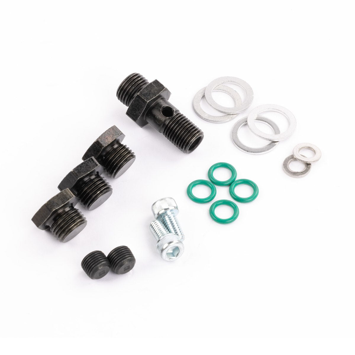 AEM Electronics Fuel Injector Rail, Black, Aluminum, 1/2 in bore Diameter - 25-104BK