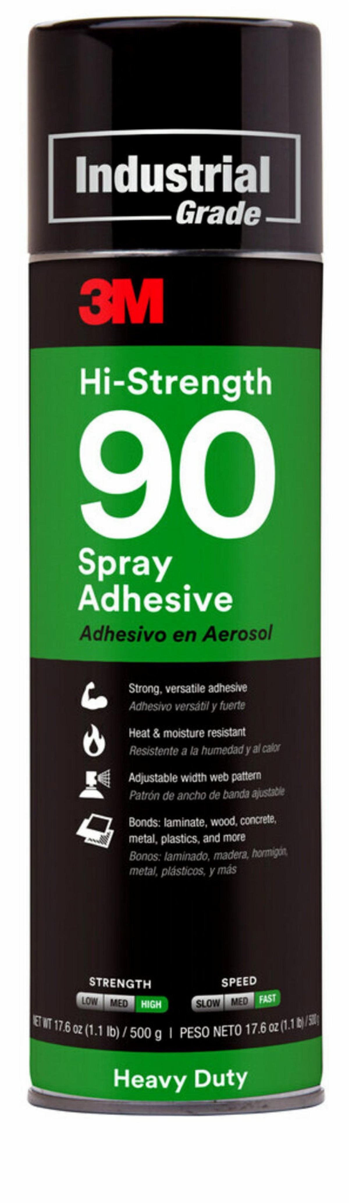 3M Adhesive, Hi-Strength 90, 17.6 One oz Aerosol Can - 30023