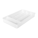 Camco Cutlery Tray, 7 in Width x 11 in Length, With 4 Compartments, White - 43508