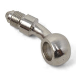 Russell Automotive Banjo Fitting, -3 AN SAE End With 35 degree Bend, 10 Millimeter Bolt Hole, Aluminum - 640511