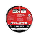 Fill-Rite Liquid Transfer Tank Pump Hose, 20 ft Length x 1 in, 1 in NPT Thread, Black - FRH10020