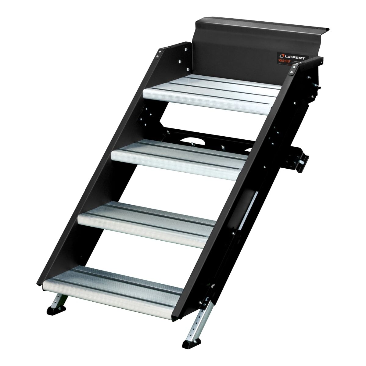 Lippert Entry Step, SolidStep  3.0, 4 Manual Fold-Up Steps, With 8 in Rise - 791574