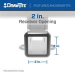 Draw-Tite Trailer Hitch Rear, 2 in Receiver, 4500 lb Weight Carrying Capacity/675 lb Tongue Weight - 75758