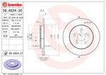 Brembo Brake Rotors 08A53431C02 product image 3