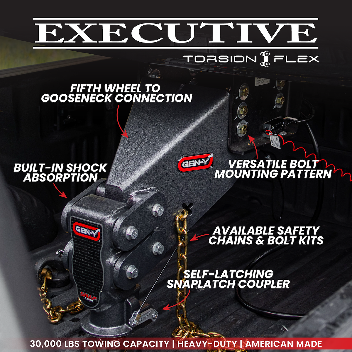 GEN-Y Hitch Fifth-Wheel to Gooseneck Couplers GH-8056AL-BRK-BK product image 3