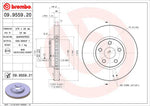 Brembo Brake Rotor, Vented Cross Drilled, Wheel Bolt Pattern 5 x 100 Millimeter, 129 Millimeter Hat Inside Diameter - 09955921C02