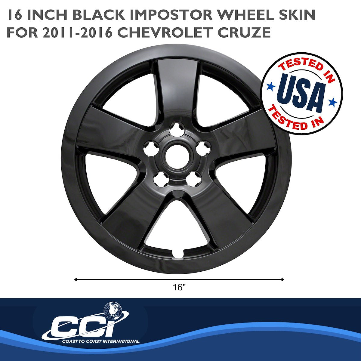 Coast2Coast Wheel Skins & Styled Wheel Covers IWCIMP375BLK product image 2