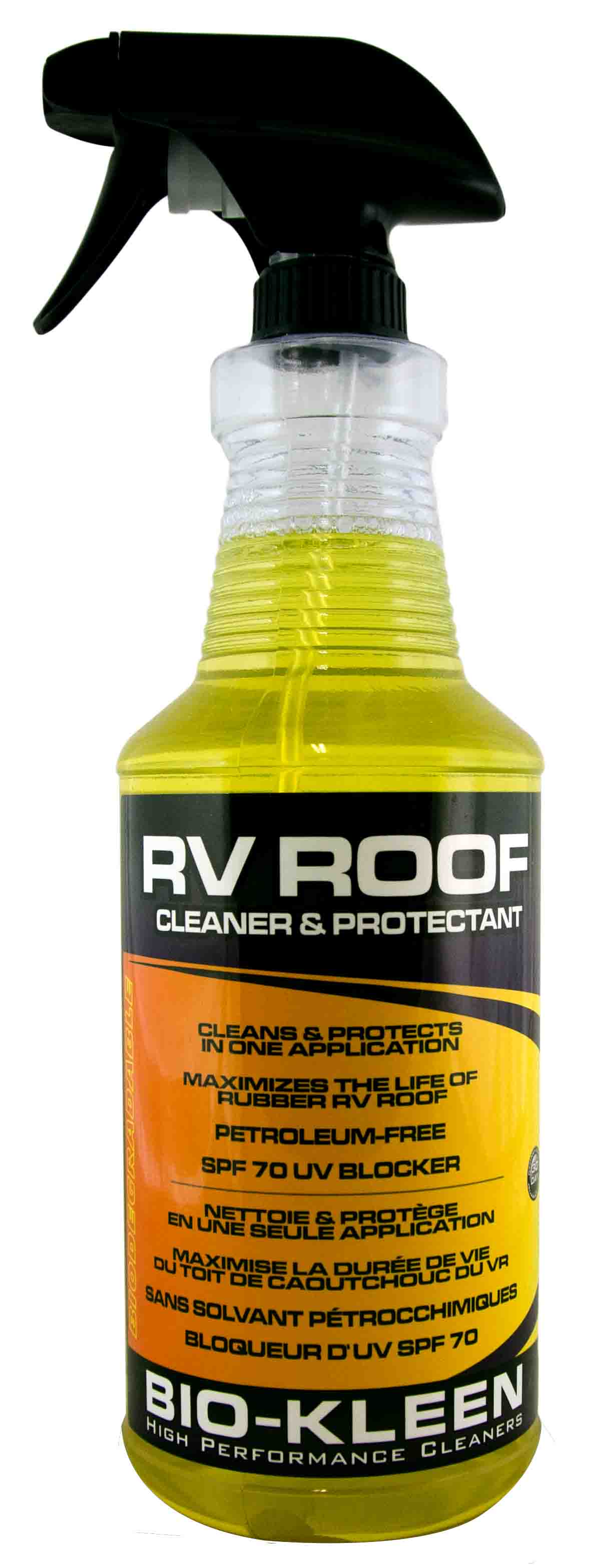 Bio-Kleen Rubber Roof Cleaner, Use To Clean RV Rubber Roof From Black Streaks/Oxidation, 32 oz Spray Bottle - M02407