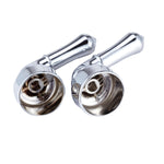Dura Faucet Faucet Handle, Polished Chrome Plated, Set Of 2 - DF-RKC-CP