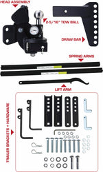 Weigh Safe Weight Distribution Hitch, 12500 lb Gross Trailer Weight, With 2 in Shank/6 in Drop, With 2-5/16 Stainless Steel Tow Ball - TTMW6-2XL