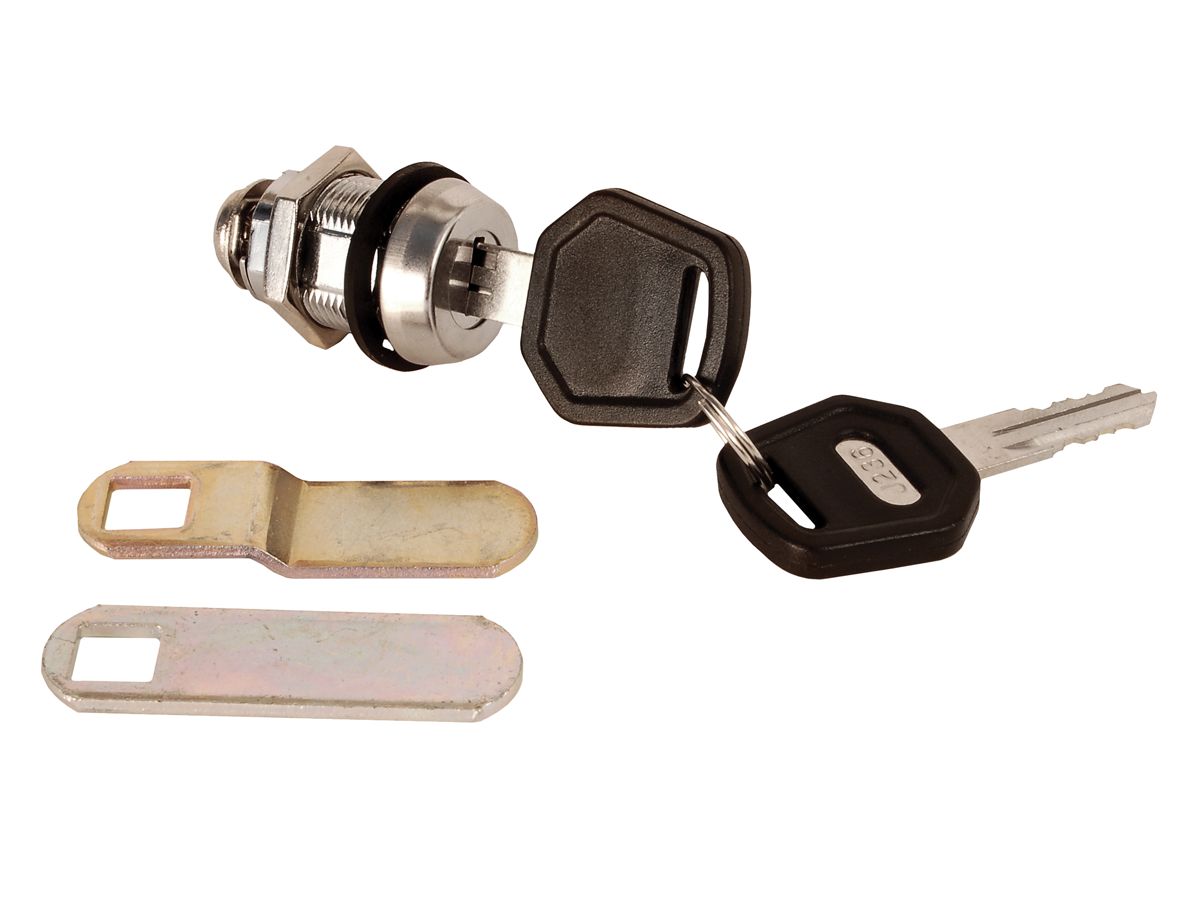 RV Designer Lock Cylinder, 1-1/2 in, With Straight And Offset Cam/2 Keys - L549