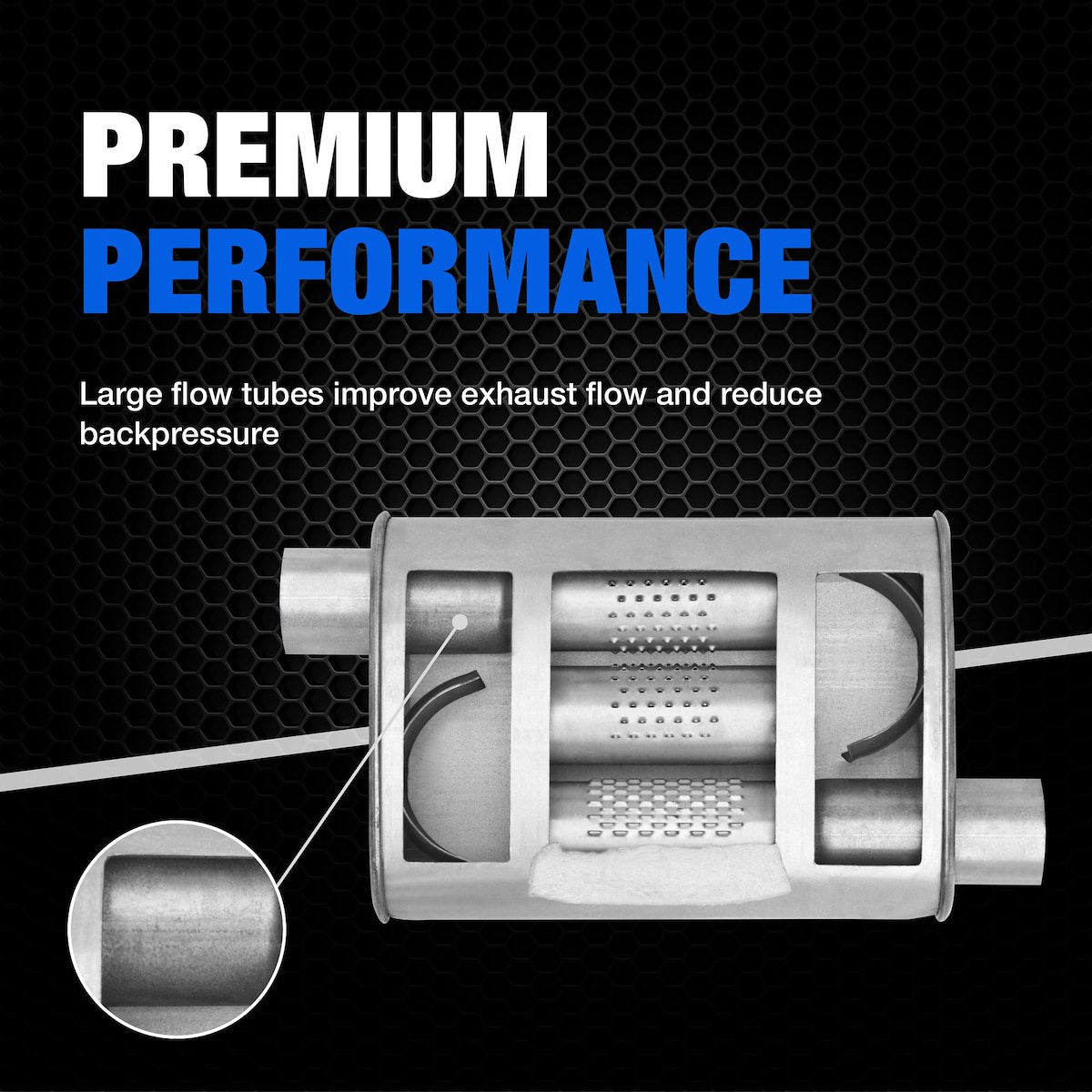 Dynomax Exhaust Muffler, 14 in Body/18-1/2 in Overall Length - 17731
