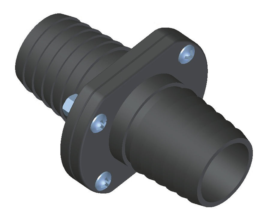 T-H Marine Scupper, Fits 1-1/8 in Marine Hose, Black - ILS-1200-DP