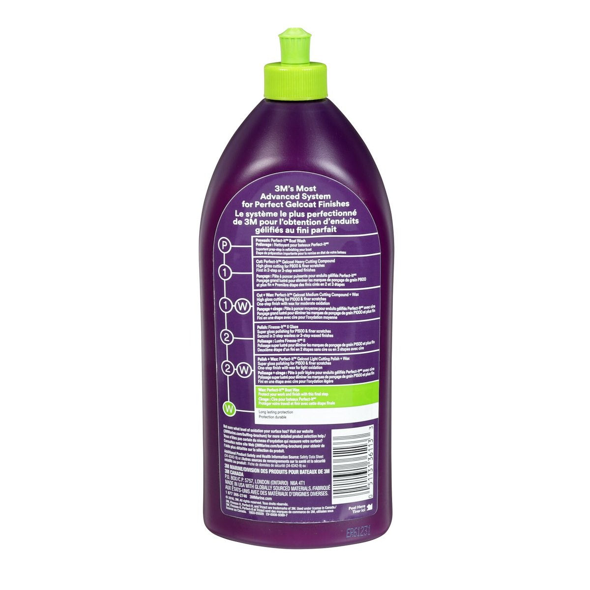 3M Marine Wax, 1 qt Bottle - 36113