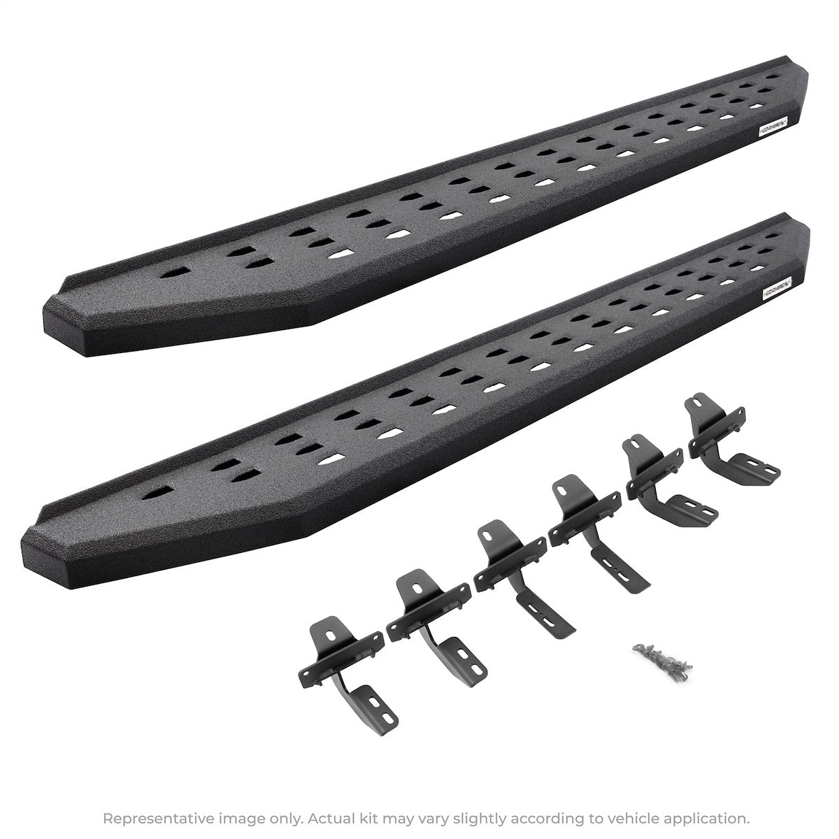 Go Rhino Running Board, RB20, Black Galvanized Steel - 69434680T