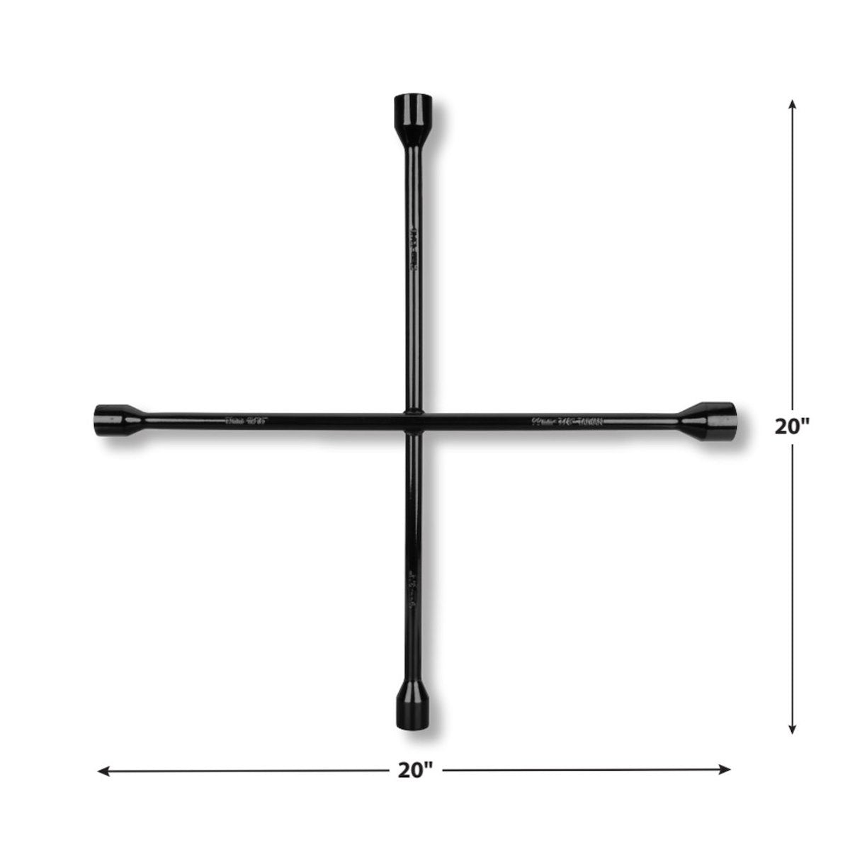 Performance Tool Lug Nut Wrench, 4 Way Wrench, Black, Steel - W1
