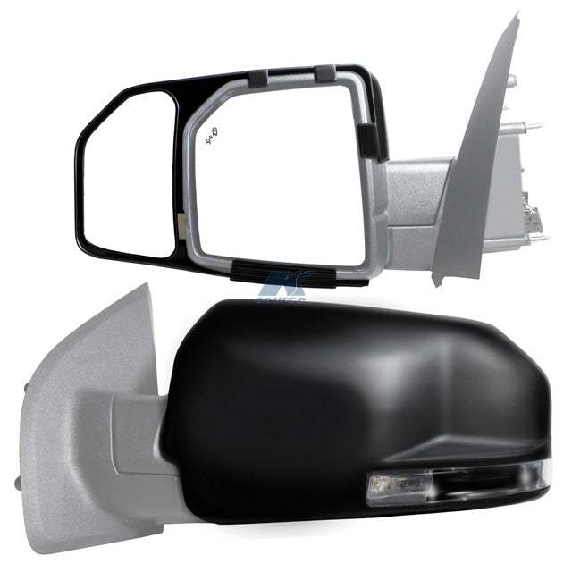 K-Source Exterior Towing Mirror, Black, Set Of 2 - 81850