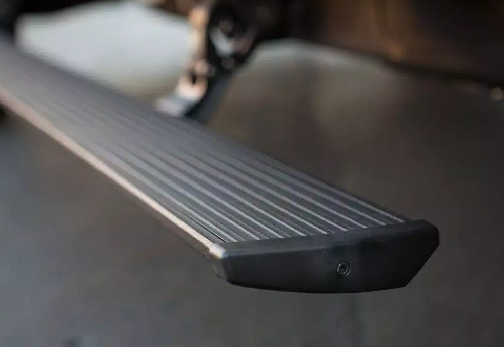 AMP Research Running Board, Textured Powder Coated, Black, Die Cast Aluminum - 76147-01A