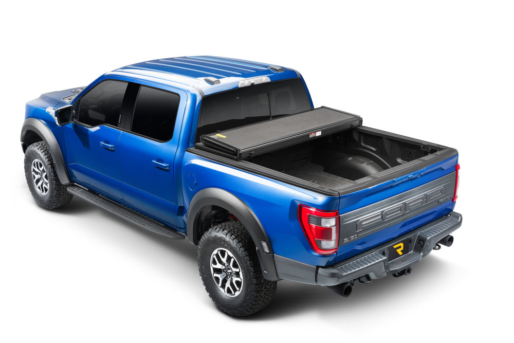 Extang Tonneau Cover, 2 Folds/3 Panels, Textured Black, 1 in Thick EnduraShield Panels With Aircraft-Grade Aluminum Frame - 88475