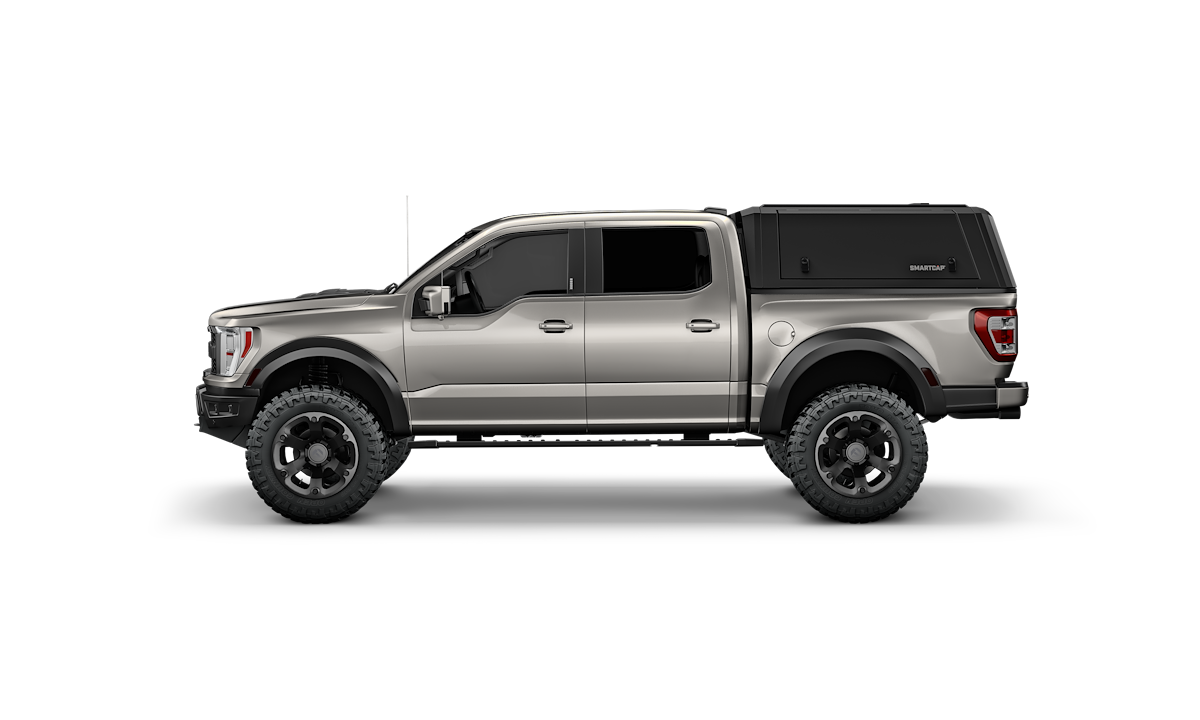 SmartCap Truck Cap, Holds Up To 330 lb When Moving And 770 lb When Parked, Matte Black, Stainless Steel - EA0313-MB