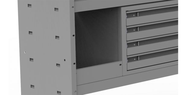 Holman Van Storage System Shelf Retainer Lip, For 10 in Shelf Model - 48190