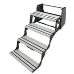 Lippert Entry Step, 4 Manual Folding Step, 24 in Width x 8-1/2 in Depth, With 8 in Rise - 432698