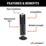 Lippert Leveling Jack, 14000 lb Capacity, With 9 in Black Footpad - 433467