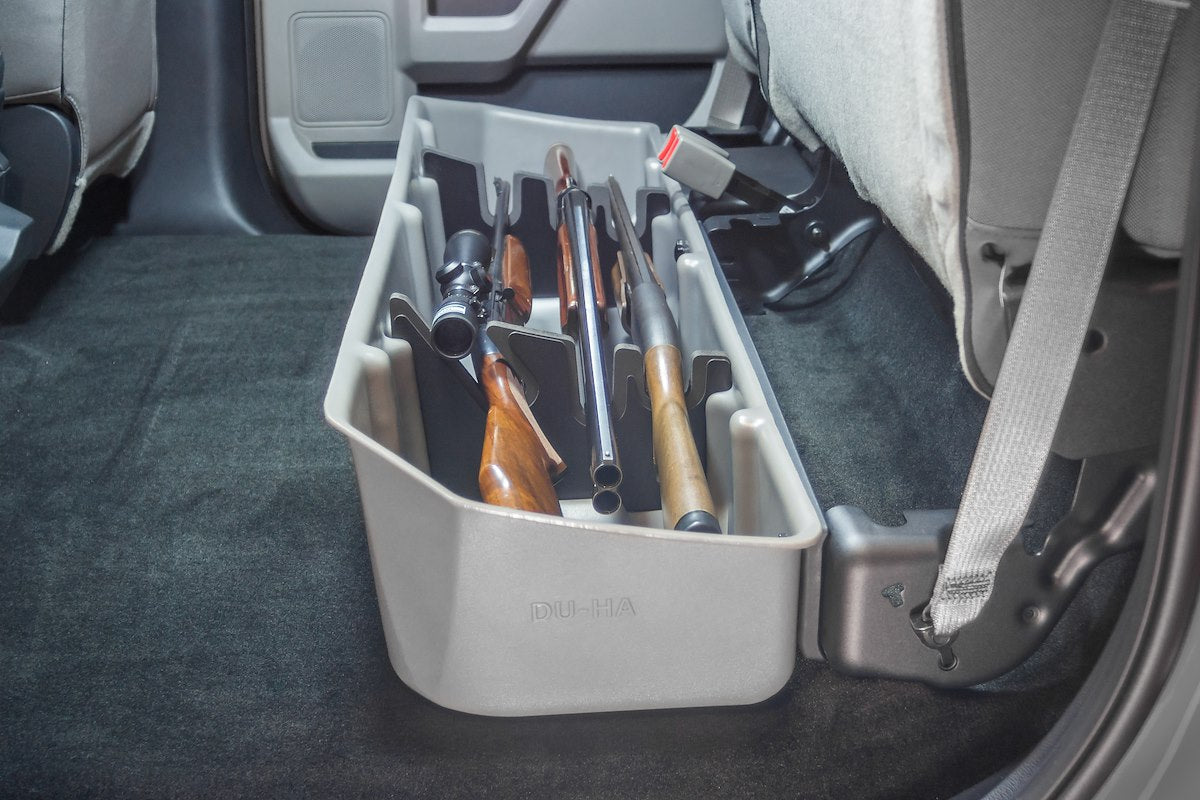 Du-Ha Under Seat Storage Unit, 2 Compartments, 13-1/4 in Length x 55 in Width x 9 in Height, Black - 20110
