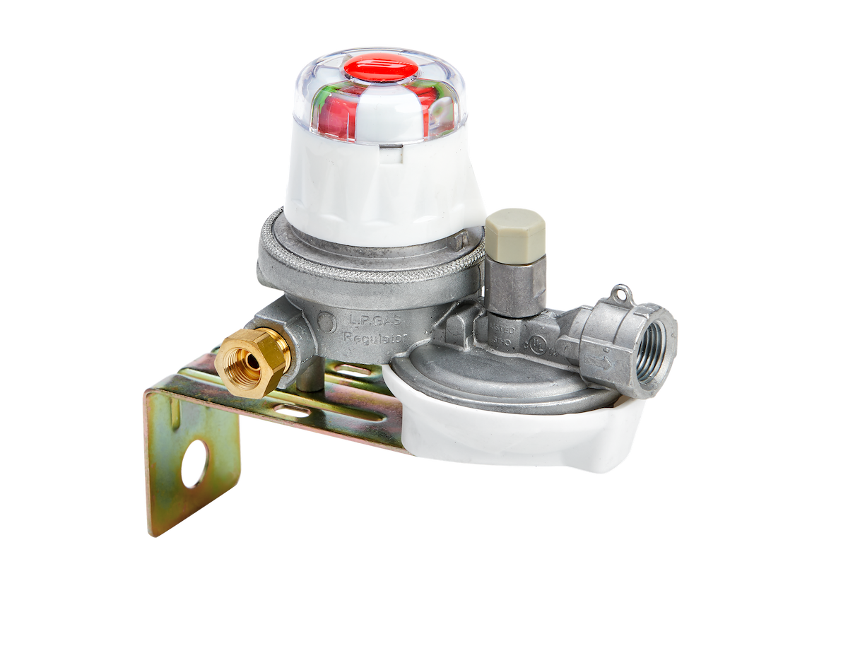 Suburban Mfg Propane Regulator, 1/4 in Inverted Flare Inlet x 3/8 in Female NPT Outlet, 160000 BTU Per Hour - 523015