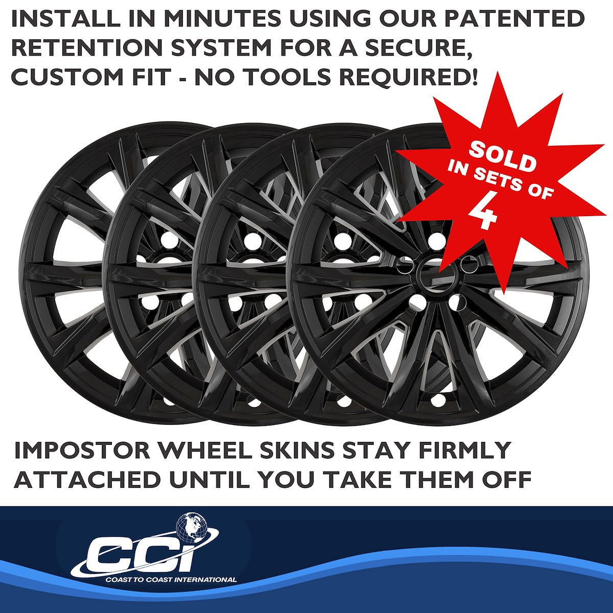 Coast2Coast Wheel Skins & Styled Wheel Covers IMP510BLK product image 5