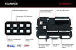 Diode Dynamics Switch Panel, 8 Switch Panel, Black, Aluminum Casting/ASA Plastic - DD8373