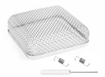 JR Products Bug Screen - RV Appliance, 4-1/2 in Length x 4-1/2 in Width x 1-5/16 in Height, Stainless Steel - 06-30185
