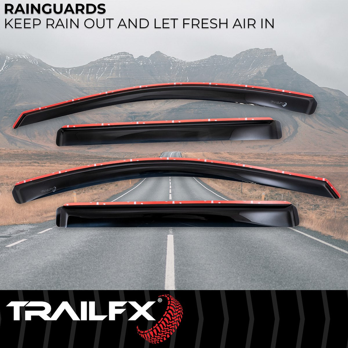 TrailFX Rainguard, TFX 4-PC Window Vents, Set Of 4 - 4812IC
