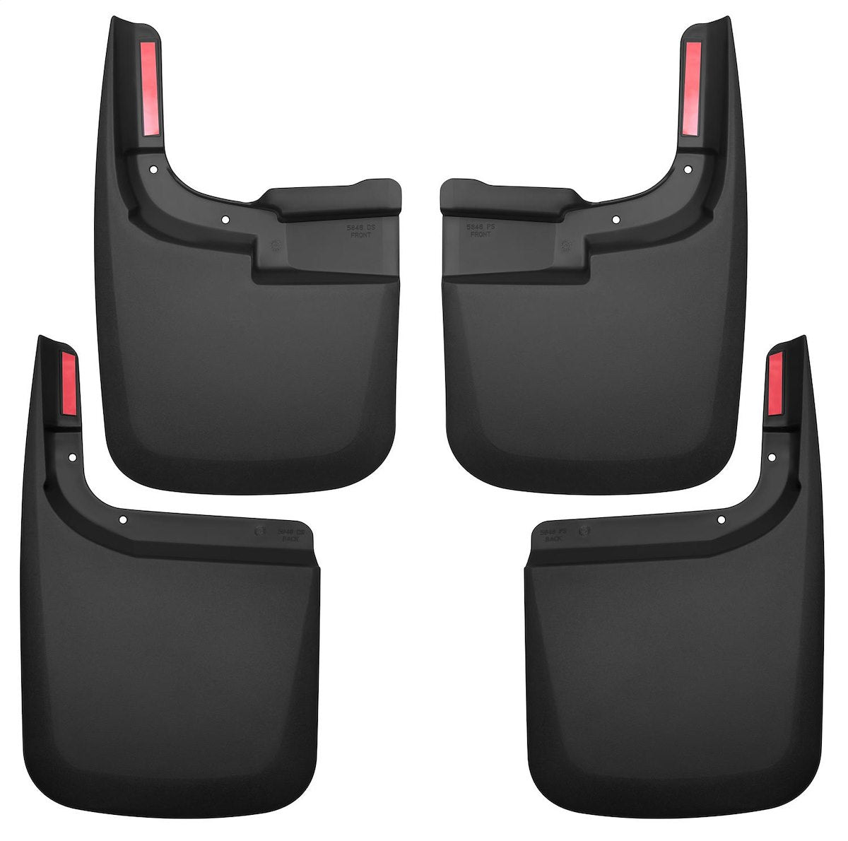 Husky Liners Mud Flap, Contoured, Black, Set of 4 - 58466