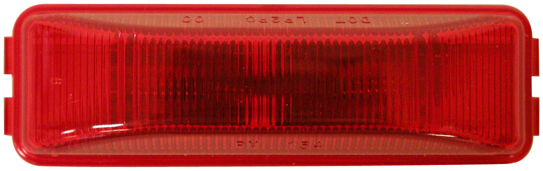 Peterson Manufacturing Clearance Light, Incandescent, 3.91 in Length x 1.20 in Width x 0.84 in Height, Red Lens - V154R