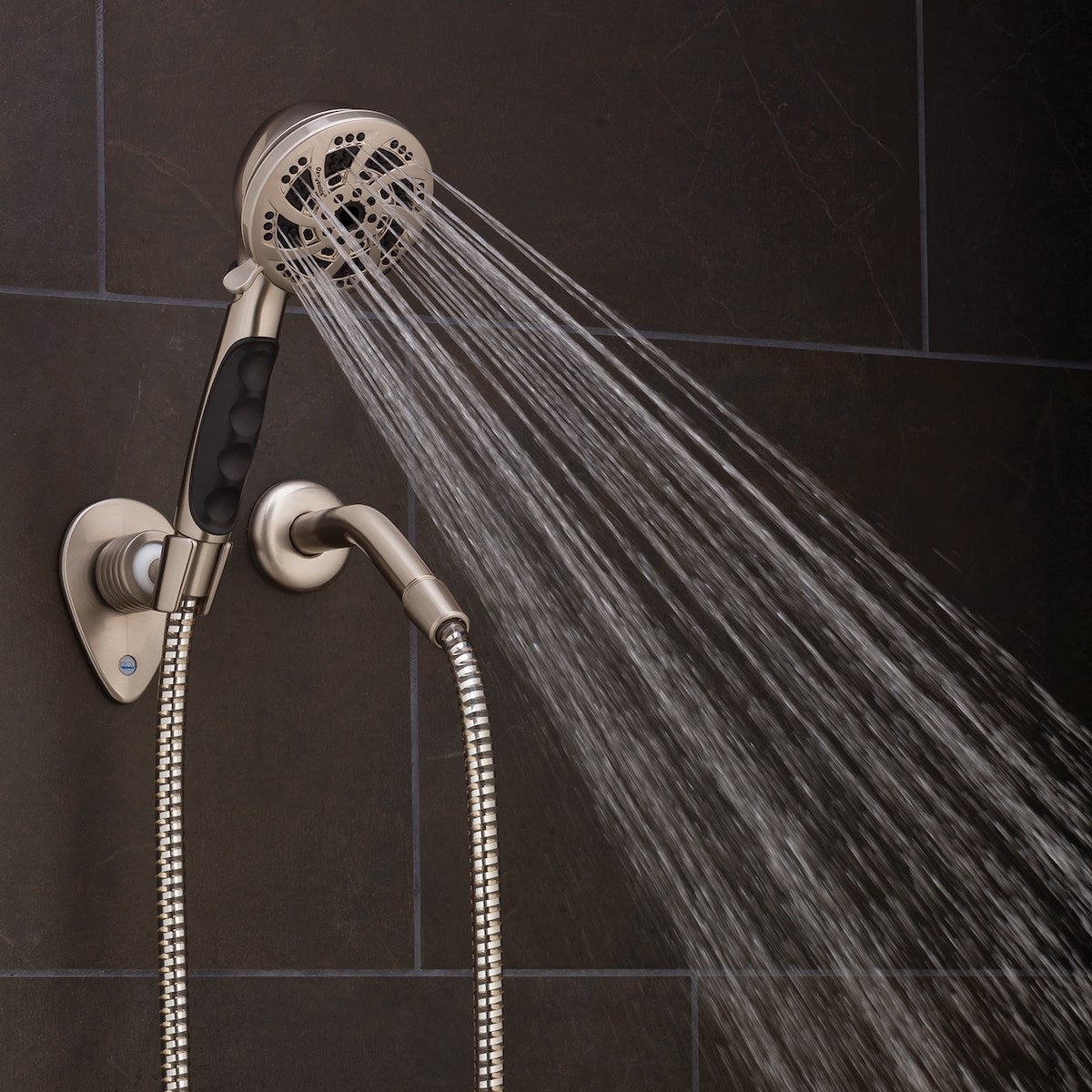 Oxygenics/ ETL Shower Head, Hand Held With 72 in Hose, With 5 Function Spray Settings, 3-3/4 in Outer Diameter - 92489