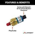 Lippert Leveling System Hydraulic Pressure Switch, With Deutsch DT-04-2P All Weather Connector - 142927