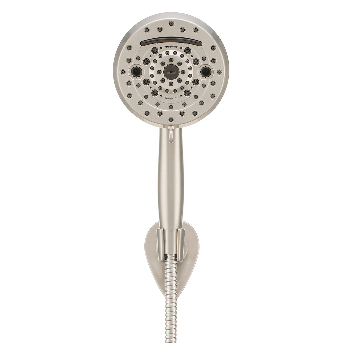 Oxygenics/ ETL Shower Head, Hand Held With 72 in Hose, With 10 Function Spray Settings, 5 in Outer Diameter - 51479