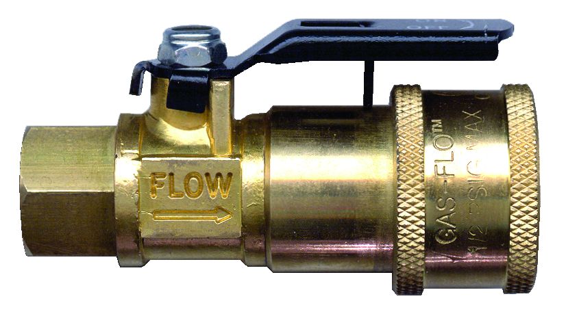 JR Products Shut Off Valve, 1/4 in Female Pipe Thread x Female Quick Disconnect - 07-30435