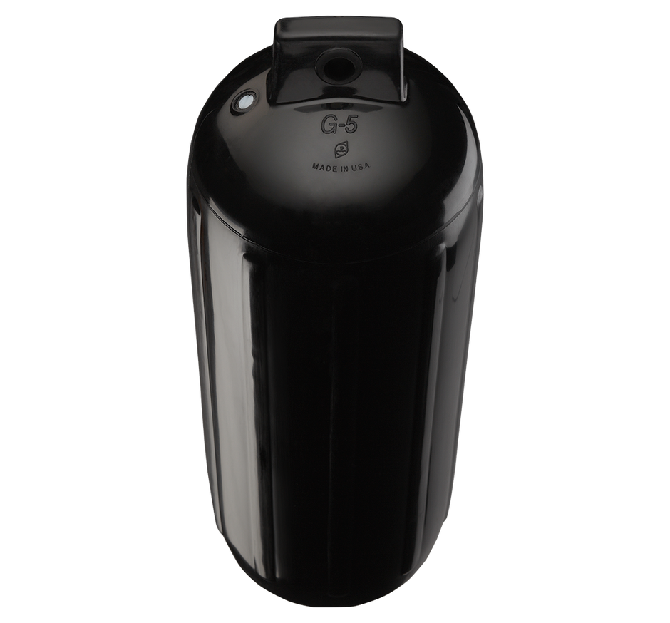 Polyform Boat Fender, G-Series, G-5 Black, 8.8 in Diameter x 26.8 in Length For 25 ft To 35 ft Boat - 49-941-328