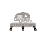 Camco Key Storage Case, 6 in Length x 4-1/4 in Width x 1-1/4 in Depth, Stainless Steel, With 3 Hooks And Double Sided Mounting Tape - 53368
