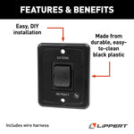 Lippert Awning Switch, Black, 40 amp - 308474
