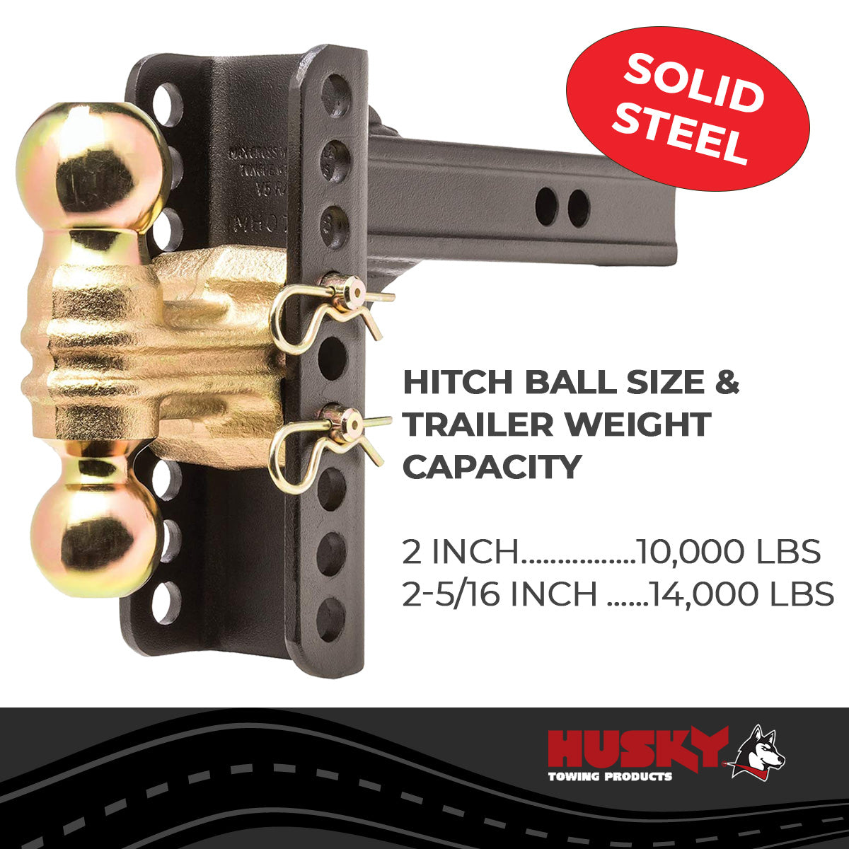 Husky Towing Adjustable Ball Mounts 33104 product image 3