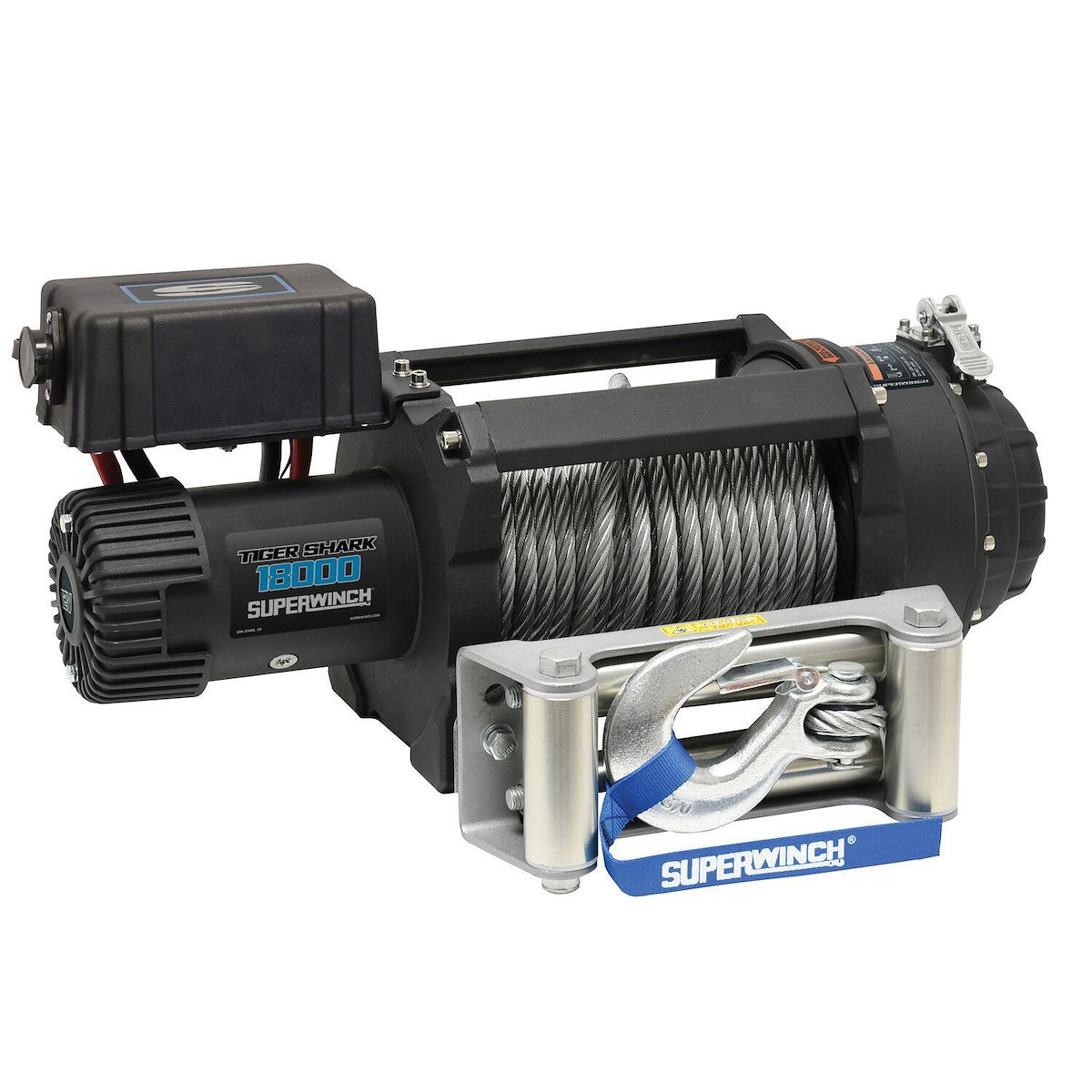 Superwinch Winch, 12 V Electric, 18000 lb Line Pull Capacity, 85 ft Wire Rope - 1518000