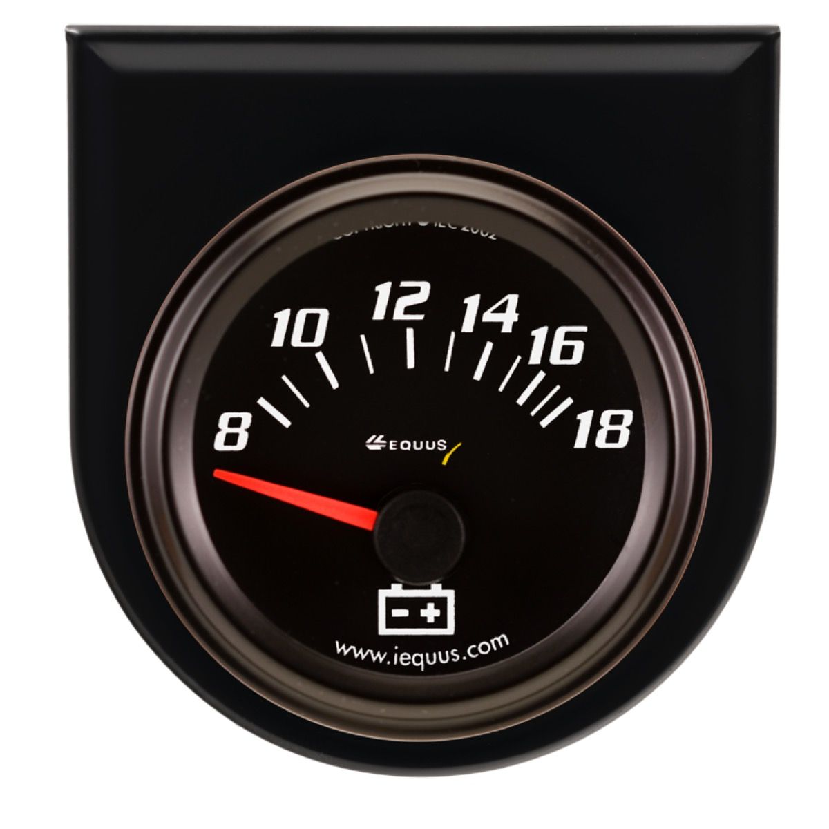 Equus Gauges Gauge Voltmeter, 6000 Series, 2-1/16 in, 8-18 V - E6268