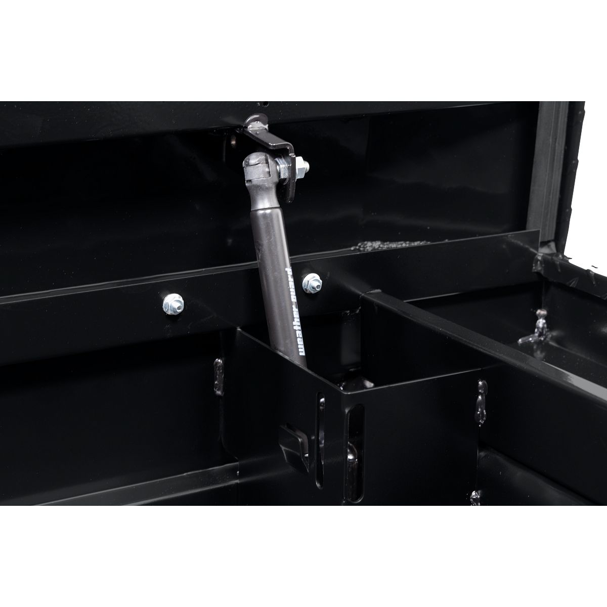 Weather Guard Tool Box, Gloss Black, Aluminum, 20 in Length x 72 in Width x 18 in Height - 121-5-04