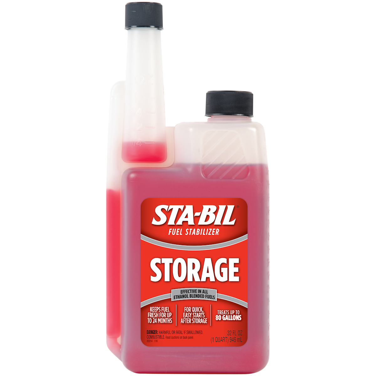 Sta-Bil Fuel Additive, Treats Up To 80 gal, 32 oz Bottle - 22214