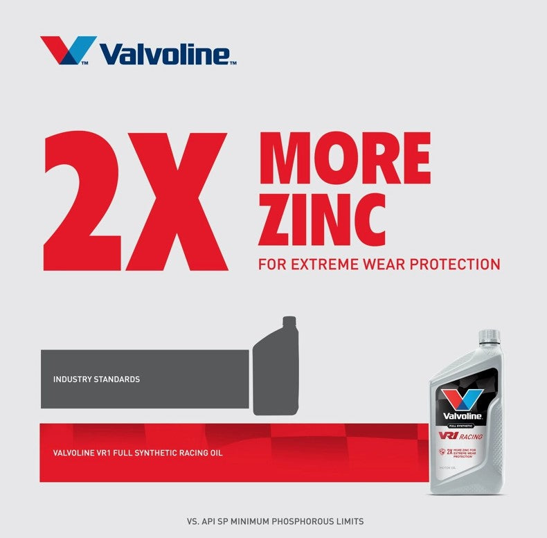 Valvoline Oil, VR1 Racing Oil, SAE 10W30, 1 qt Bottle, Case Of 6 - 679083