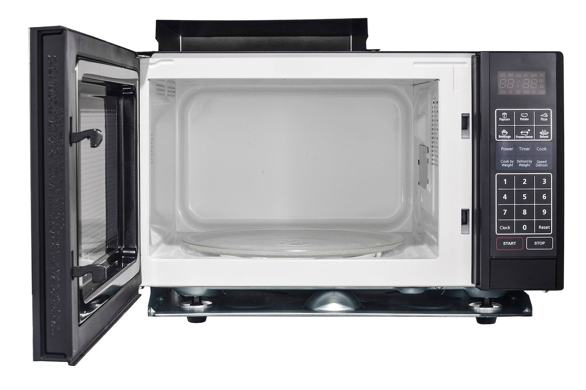 Forest River Microwave Oven, 0.9 Cubic ft Capacity, 900 Watt, 14 in Length x 23.3 in Width x 14-15/16 Inch Depth Outside Dimensions - MCG992ARB